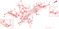 BRAZO INFERIOR TRASERO para Honda CIVIC LX 4 Puertas 5 velocidades manual 1988