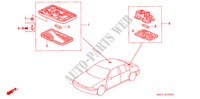 LUZ INTERIOR para Honda ACCORD LX 4 Puertas 5 velocidades manual 1993