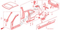 PANELES EXTERIORES para Honda ACCORD COUPE LX 2 Puertas 5 velocidades manual 1994
