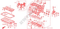 BLOQUE DE CILINDRO/COLECTOR DE ACEITE para Honda ACCORD EX 4 Puertas 5 velocidades manual 1995