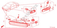 LUZ DE COMBINACION para Honda ACCORD V6 EX 4 Puertas 4 velocidades automática 1995