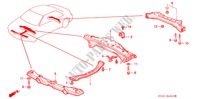 RAYO TRASERO/VIGA TRANSVERSAL para Honda ACCORD EX 4 Puertas 5 velocidades manual 1995