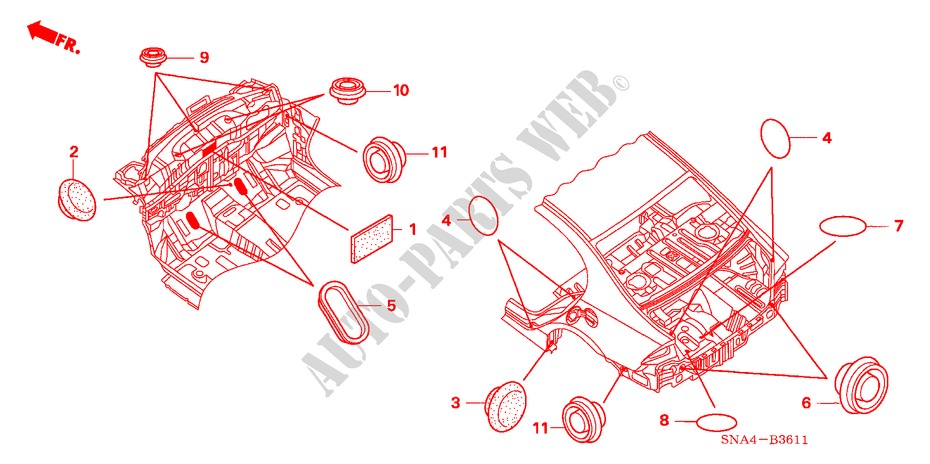 ANILLO(TRASERO) para Honda CIVIC SI 4 Puertas 6 velocidades manual 2008