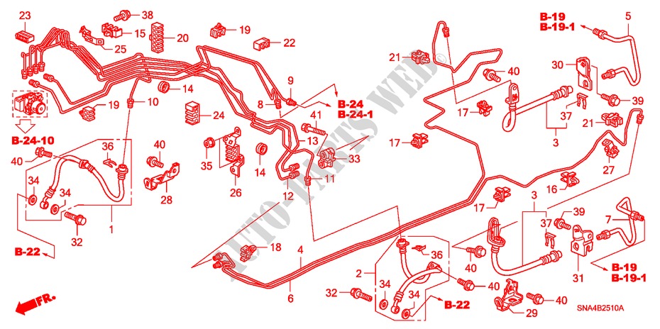 LINEAS DE FRENO(ABS) (TAMBOR) para Honda CIVIC LX 4 Puertas 5 velocidades manual 2006