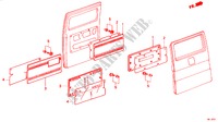 RECUBRIMIENTO DE PANEL para Honda ACTY VAN DX 5 Puertas 4 velocidades manual 1987