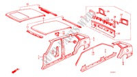 ESTRUCTURA DE CUERPO(3) para Honda QUINTET DX 5 Puertas 5 velocidades manual 1983