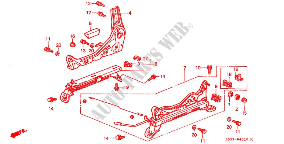 ASIENTO DEL. (DER.)(RH) para Honda CIVIC COUPE VTI-R 2 Puertas 5 velocidades manual 1999