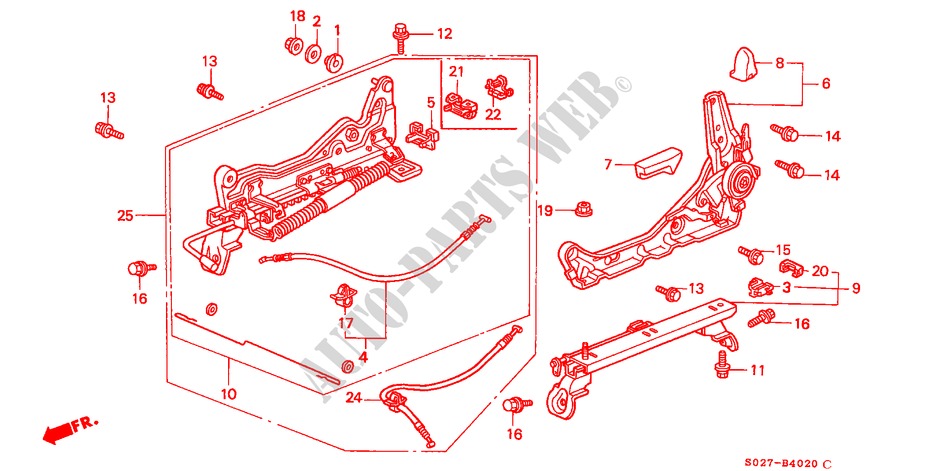 ASIENTO DEL. (IZQ.)(RH) para Honda CIVIC COUPE VTI-R 2 Puertas 5 velocidades manual 1999