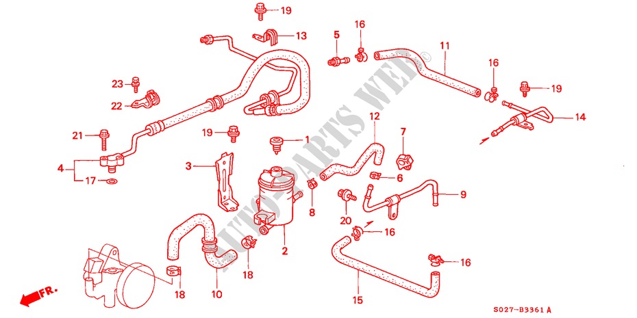 LINEAS DE P.S.(RH) para Honda CIVIC COUPE VTI-R 2 Puertas 5 velocidades manual 1999