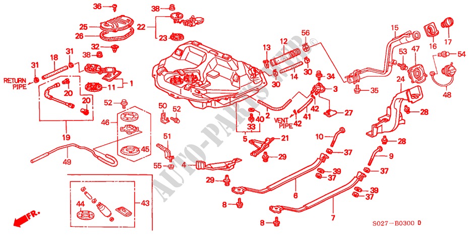 TANQUE DE COMBUSTIBLE para Honda CIVIC COUPE VTI-R 2 Puertas 5 velocidades manual 1999