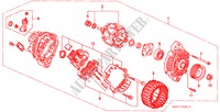 ALTERNADOR(MITSUBISHI) para Honda CIVIC 1.4IS 3 Puertas 5 velocidades manual 1998