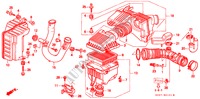 LIMPIADOR DE AIRE(SOHC VTEC) (DOHC VTEC) para Honda CIVIC 1.5ILS 3 Puertas 5 velocidades manual 1997