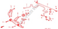 BRAZO INFERIOR DELANTERO para Honda CIVIC 1.5ILS 3 Puertas 5 velocidades manual 2000