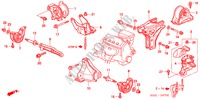 SOPORTES DE MOTOR(AT) para Honda CIVIC 1.5I 3 Puertas 4 velocidades automática 2000
