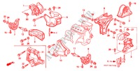 SOPORTES DE MOTOR(MT) (SOHC/SOHC VTEC) para Honda CIVIC 1.5ILS 4 Puertas 5 velocidades manual 1998