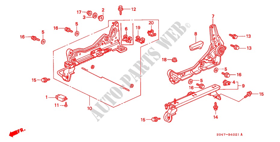 ASIENTO DEL.(2)(IZQ.) para Honda CIVIC 1.6VTI 4 Puertas 5 velocidades manual 1999