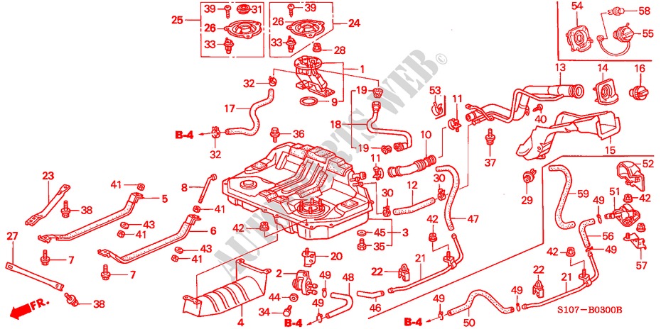 TANQUE DE COMBUSTIBLE para Honda CR-V RVI 5 Puertas 5 velocidades manual 2000