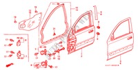 PANELES DE PUERTA DEL. para Honda CR-V RVSI 5 Puertas 5 velocidades manual 2001