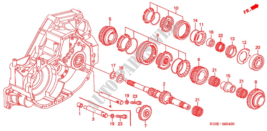 EJE PRINCIPAL para Honda CR-V RVI 5 Puertas 5 velocidades manual 2001