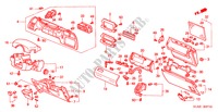 GUARNICION DE INSTRUMENTO(LH) para Honda ACCORD 2.0ITD 4 Puertas 5 velocidades manual 2000