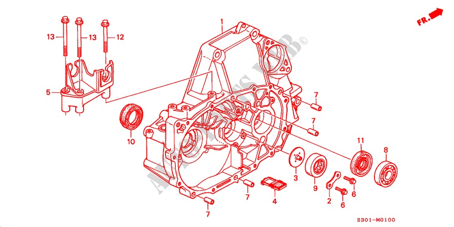 ALOJAMIENTO DE EMBRAGUE (1.8L/2.0L/2.2L/2.3L) para Honda ACCORD 2.0IES 4 Puertas 5 velocidades manual 2000