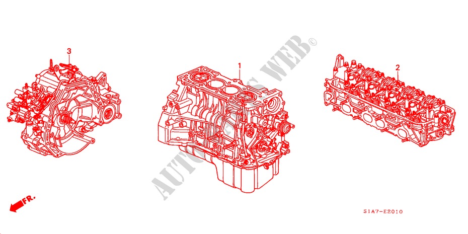 CONJ. DE MOTOR/ ENS. DE TRANSMISION para Honda ACCORD 2.0IES 4 Puertas 5 velocidades manual 2000