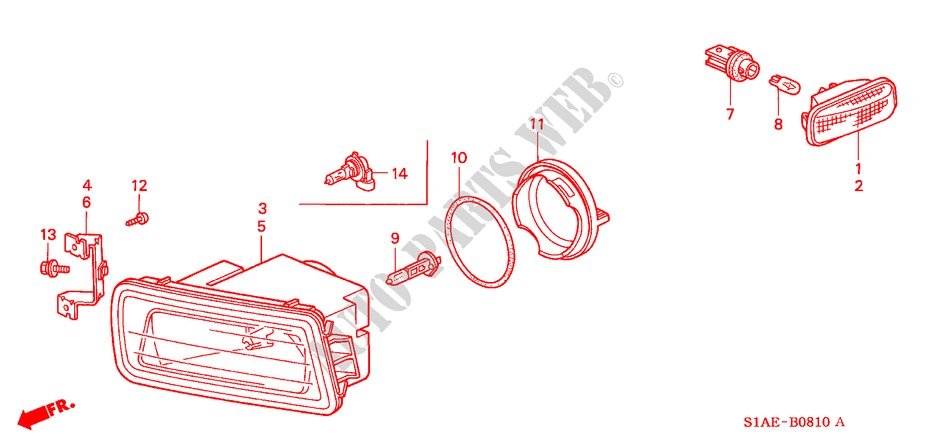 LUZ DE COMBINACION para Honda ACCORD 1.8IES 4 Puertas 5 velocidades manual 2000
