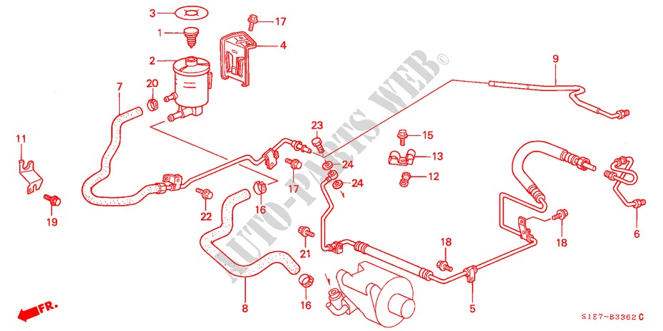 LINEA DE P.S.(LH) (DIESEL) para Honda CIVIC AERODECK 2.0ITD 5 Puertas 5 velocidades manual 2000