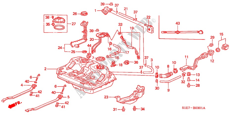 TANQUE DE COMBUSTIBLE(DIESEL) para Honda CIVIC AERODECK 2.0ITD 5 Puertas 5 velocidades manual 1998
