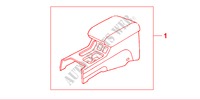RR CONSOLE *G48L* para Honda ACCORD 2.0ISE 4 Puertas 5 velocidades manual 2002