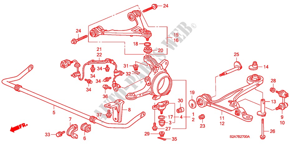 ARTICULACION DELANTERA para Honda S2000 S2000 2 Puertas 6 velocidades manual 2000