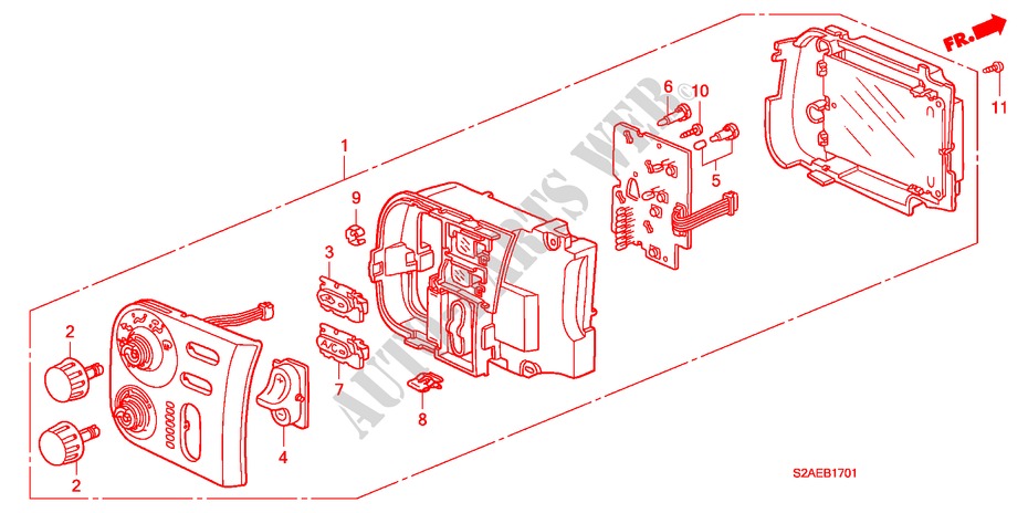 CONTROL DE CALEFACTOR(RH) para Honda S2000 BASE 2 Puertas 6 velocidades manual 2008