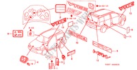 EMBLEMAS para Honda HR-V 4WD 3 Puertas 5 velocidades manual 2002