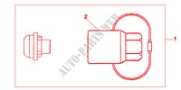 TUERCAS ANTIRROBO VISTAS (4) para Honda HR-V 4WD 3 Puertas 5 velocidades manual 2000