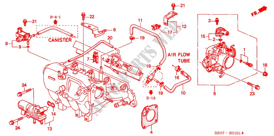 CUERPO MARIPOSA GASES(SOHC VTEC) para Honda HR-V HYPER 5 Puertas 5 velocidades manual 2002