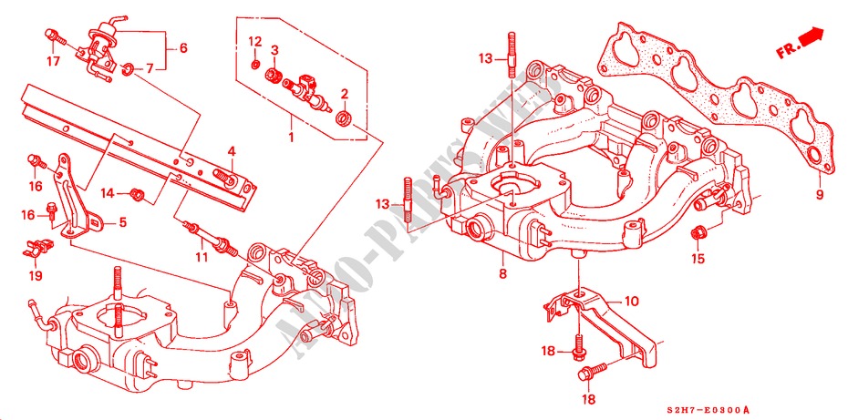 MULTIPLE DE ADMISION(SOHC) para Honda HR-V HR-V    TUR/ISRAEL 3 Puertas 5 velocidades manual 2000