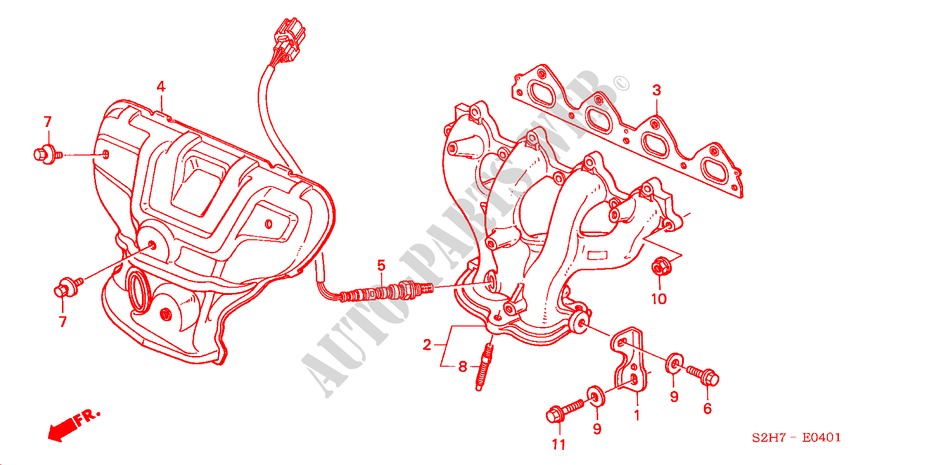 MULTIPLE DE ESCAPE (SOHC VTEC) para Honda HR-V HYPER   TUR/ISRAEL 3 Puertas 5 velocidades manual 2000