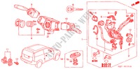 INTERRUPTOR COMBINACION(RH) para Honda HR-V 4WD             UK 5 Puertas 5 velocidades manual 2005