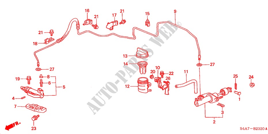 CILINDRO MAESTRO EMBRAGUE (LH) para Honda ACCORD 2.0IES 5 Puertas 5 velocidades manual 1999