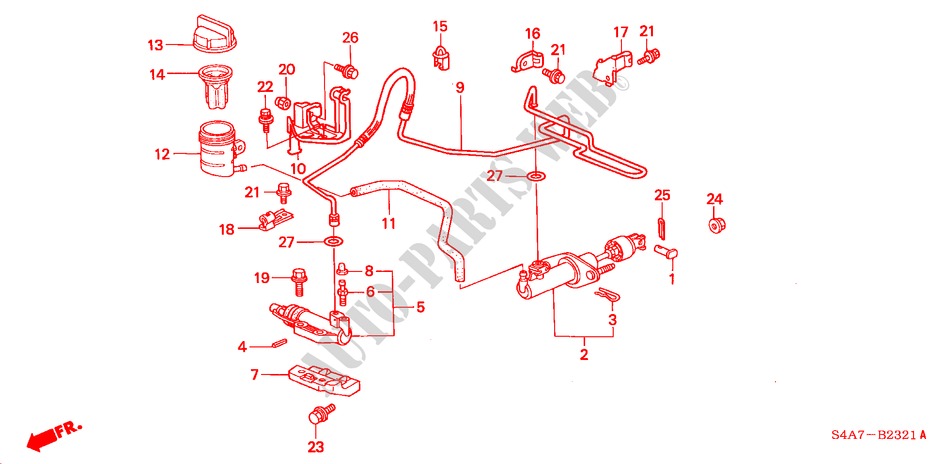 CILINDRO MAESTRO EMBRAGUE (RH) para Honda ACCORD 1.8IS 5 Puertas 5 velocidades manual 1999