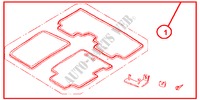 FLOOR MAT*NH167L* para Honda CIVIC 1.6LS 4 Puertas 5 velocidades manual 2002