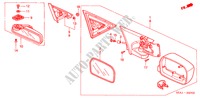 RETROVISOR(MANUAL) para Honda CIVIC LXI 4 Puertas 5 velocidades manual 2001