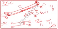 TRUNK SPOILER para Honda CIVIC 1.6ES 4 Puertas 5 velocidades manual 2002