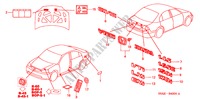 EMBLEMAS/ETIQUETAS DE PRECAUCION para Honda CIVIC 1.6 LS 4 Puertas 5 velocidades manual 2004