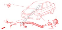 ACONDICIONADOR DE AIRE(SENSOR) (LH) para Honda CIVIC HYBRID HYBRID 4 Puertas 5 velocidades manual 2005