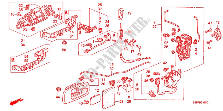 CERRADURAS DE PUERTAS(1) para Honda CIVIC COUPE SE       EXECUTIVE 2 Puertas 5 velocidades manual 2003