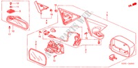 RETROVISOR para Honda CIVIC COUPE ES 2 Puertas 5 velocidades manual 2005