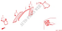 GUARNICION DE PILAR(LH) para Honda CIVIC TYPE R 3 Puertas 6 velocidades manual 2004