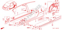 MOLDURA/GUARNICION DE LARGUERO LATERAL para Honda CIVIC TYPE R 3 Puertas 6 velocidades manual 2004