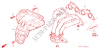 MULTIPLE DE ESCAPE (1.4L/1.6L) para Honda CIVIC 1.4LS 3 Puertas 5 velocidades manual 2001